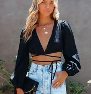 Black Wrap Top