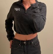 Garage charcoal new york cropped sweatshirt