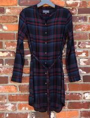 Michael Stars | red and blue plaid tunic dress