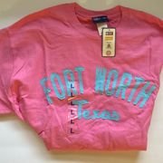 NWT Fort Worth Texas collegiate pink t-shirt, size large