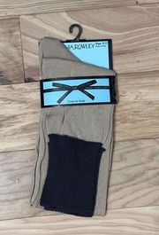 Cynthia Rowley Women Over The Knee Socks Brown Cotton Blend Size 9-11 New