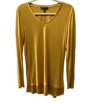 INC yellow blouse tunic size M