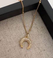 14K Gold Plated  Moon Necklace