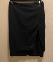 Vintage Gianni Versace Wool Blend Black Pencil Skirt