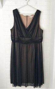 Dressbarn Plus Size Formal Black Overlay Dress Size 24