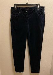 J. McLaughlin Watson Blue Velvet Jeans Size 8.