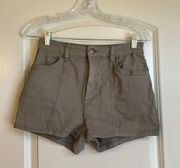 Billabong army green jean shorts (size 27)