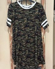 Southern stitch women’s camo tshirt dress