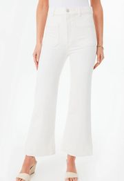 Frame Le High Flare White Jeans