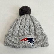 NFL  Official Gray Knitted Sherpa Lined Patriot’s Beanie Hat