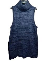 NEW  Navy Blue Desert Chill Pullover Sleeveless Turtleneck Tunic Size XL