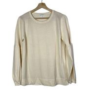 Club Monaco Cream Crewneck Pullover Wool Knit Sweater L