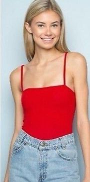 Brandy Melville Red Anne Bodysuit