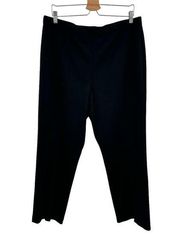 St. John Caviar Black Wool Pull-on Cropped Pants Size 16