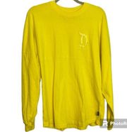 Disney Park Spirt Jersey Yellow Disneyland Resort Long Sleeve Shirt Size Medium