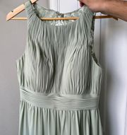 Sage Maxi Long Bridesmaid Dress