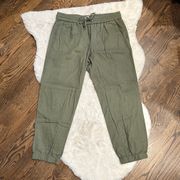 Jcrew Linen Cropped Pants