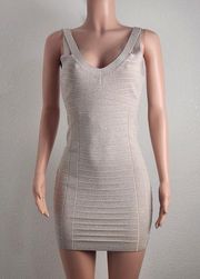 GUESS by Marciano Champagne Bandage Mini  Dress Size: SP