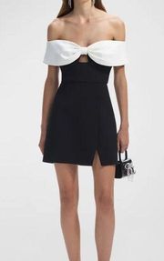 Self Portrait Crepe Bow Mini Dress