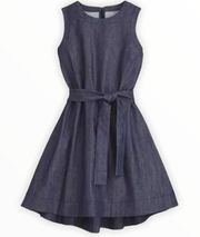 Kate Spade Broome Street Belted Sleeveless Dark Blue Denim Dress size XS