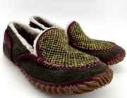 Sorel Tremblant Blanket Winter Slipper Faux Shearling Lined Peatmoss Green 9