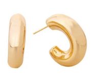 NWT 14K GP “ Do everything in Love “puffy hoop earrings