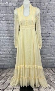 GUNNE SAX Prairie Wedding Dress Cottagecore  Lace Romantic Bridal 7