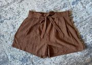 Worthington Size 8 Paper Bag Shorts with Tie