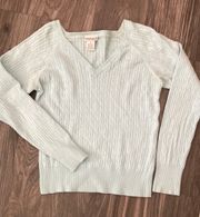 Knit Aquamarine V-Neck Sweater