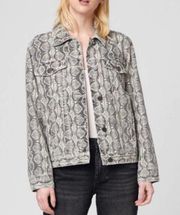 BLANK NYC grey snake printed jacket SIZE: S