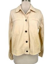 Mystree Trucker Denim Dip Dye Jacket Yellow Size Small