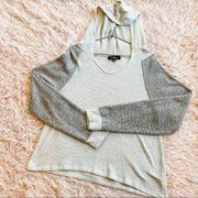 Lulu’s Tan Waffle Knit Pullover Hooded Sweater