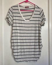 🚨 $1 BLOWOUT SALE Ragdoll Women’s Maternity Large Black White Striped Blouse