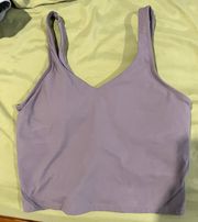 Purple Workout Tank Cropped