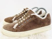 MARC FISHER Brown Suede LTD Dakari Faux Fur Lined Sneakers ~ Womens Size 10M