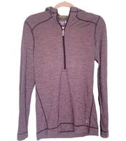 SMARTWOOL Merino 250 Half-Zip Base Layer Hoodie Size Large