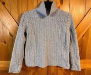 Coumbia Womens Turtle Cowl Neck Knit Sweater  Size S Light Blue (2540)