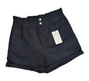 Bluenotes paperbag mom shorts in black Size XL