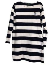 Lauren Ralph Lauren long sleeve striped cotton knit dress size S