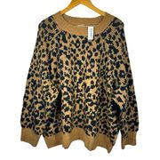 NEW Old Navy Oversized Cheetah Print Sweater Size XXL
