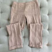 Akris Nubby Linen Cuffed Side Zip Trousers Pants 12