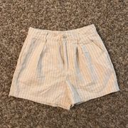 pinstripe high waist shorts