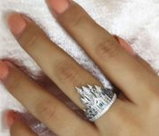 Castle Ring W/ Diamond Door Size 5.5