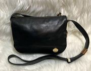 Vince Camuto VC-POSIE-CB Leather Crossbody Bag Black Whisky Feather White