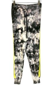 Central Park West Joggers Pants Tie Dye Shimmer Stripe Mid Rise Drawstring Small