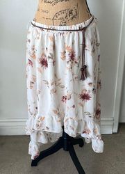 Floral Hi-Lo Skirt