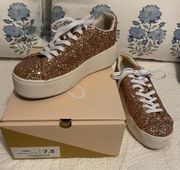 Rose Gold Glitter Sneakers