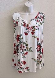 NWOT Papermoon Floral Tunic Sleeveless Tank Top Rayon Women’s 3X NEW