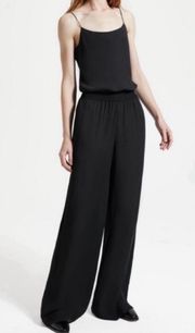 Blck Silk Jumpsuit