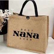 Nana Letter Print Tote Bag